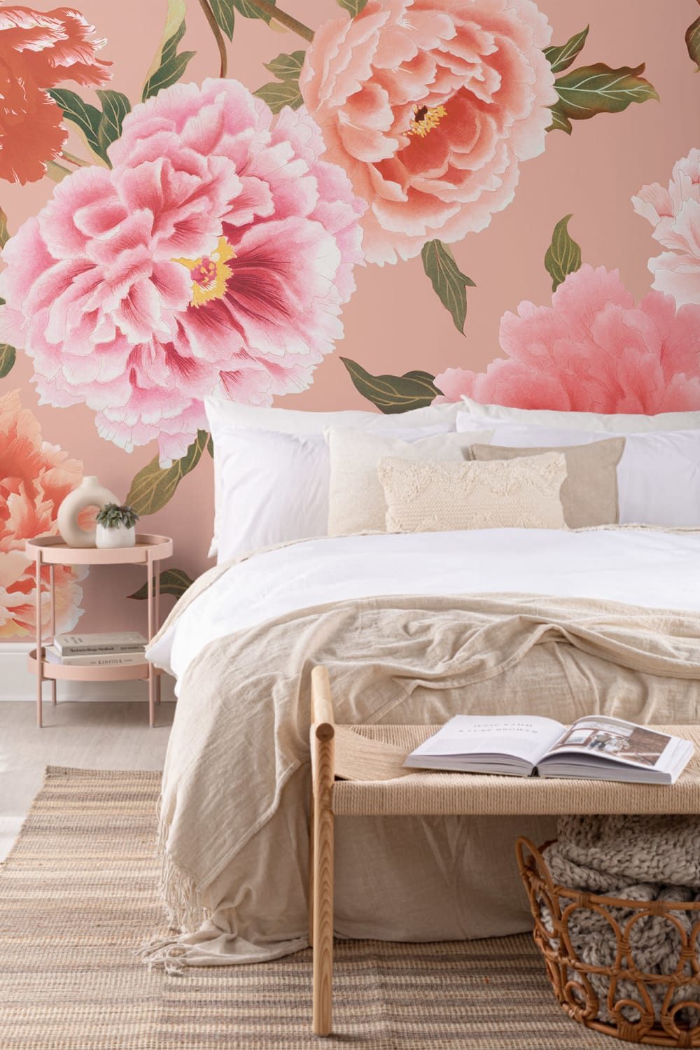Large Pink Peony Wallpaper Mural