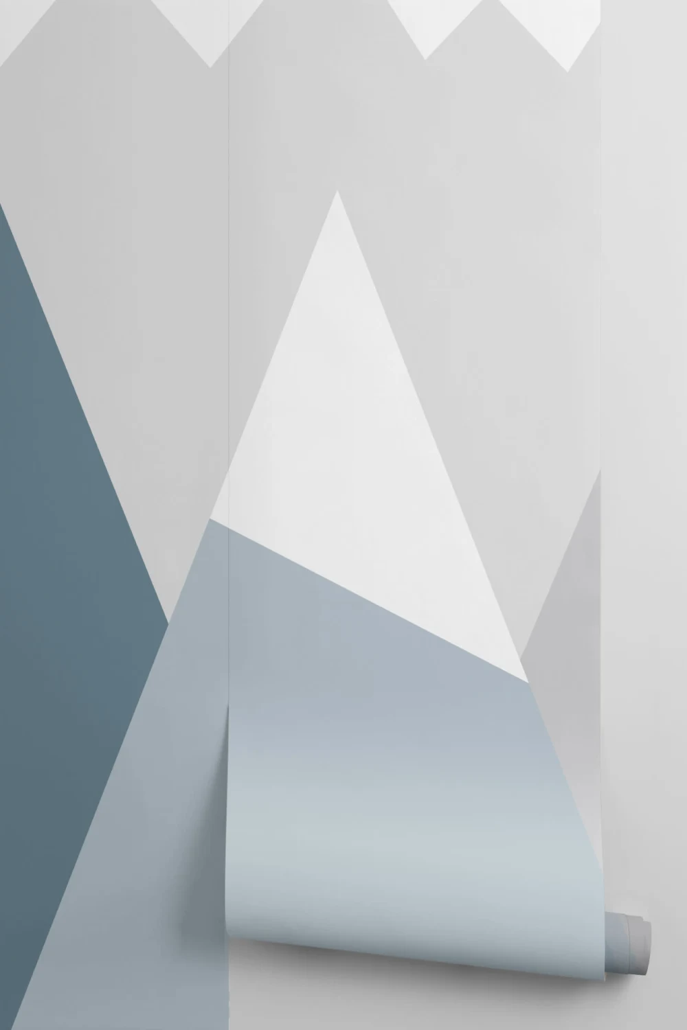 Kids Blue & Grey Mountains Wallpaper Mural