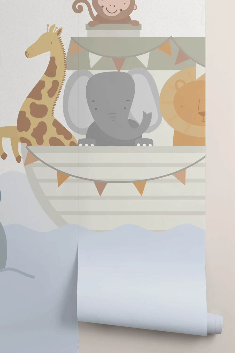Cute Noah’s Ark Kids Animal Wallpaper Mural