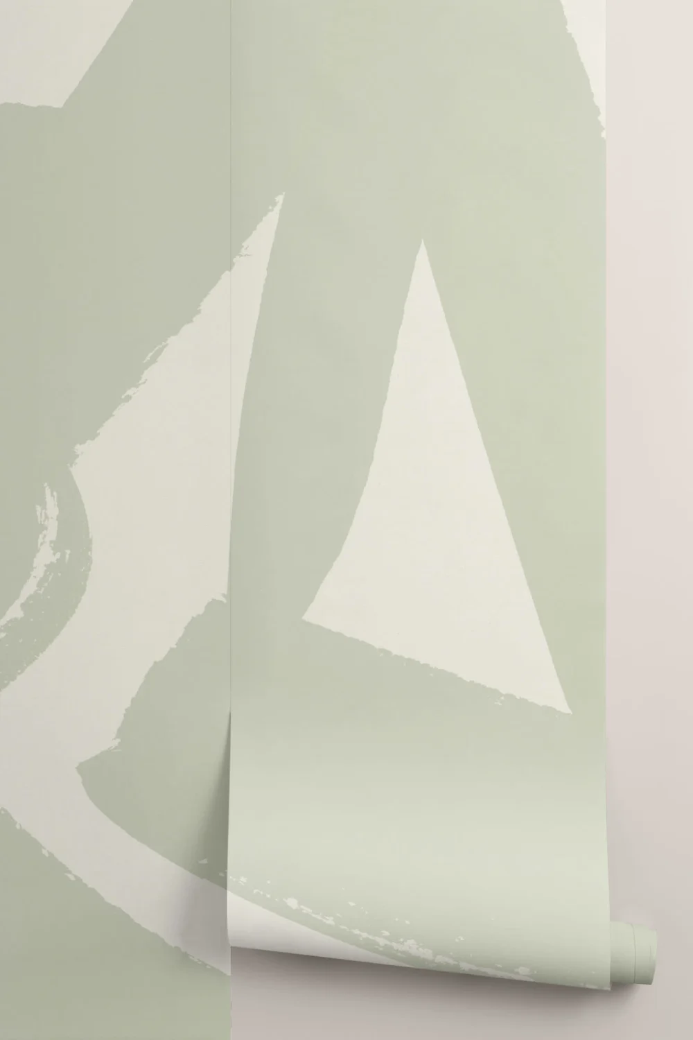 Sage Green Japanese Calligraphy Wallpaper Mural