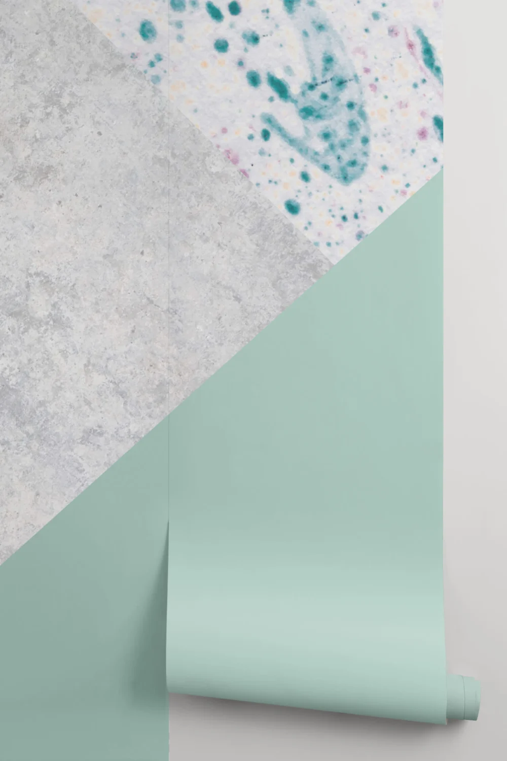 Pink & Green Geometric Wallpaper Mural