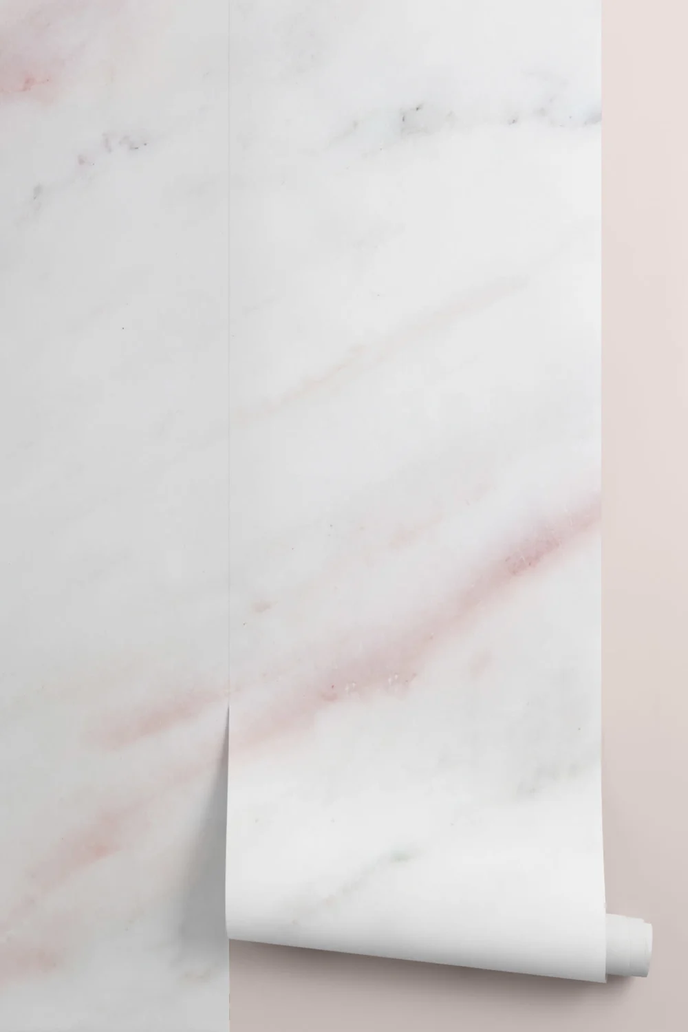 Carta da Parati Effetto Marmo Perlato con Venature Rosa Pastello