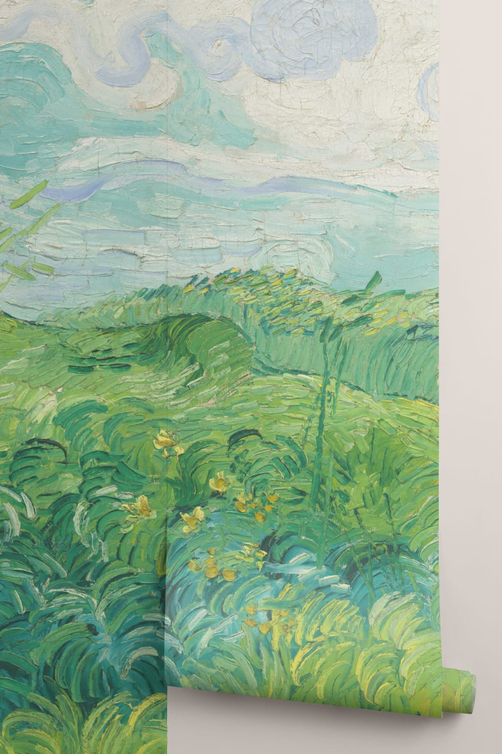 Grønne hvedemarker af Vincent van Gogh Fototapet