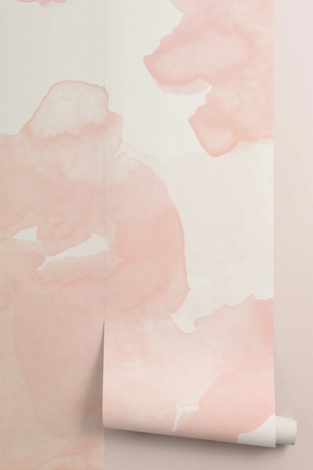 Rosa und pfirsichfarbenes Ombre-Aquarell-Tintenflecken-Fototapete