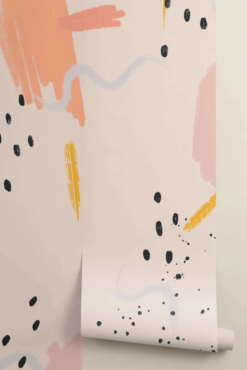 Papier Peint Panoramique Abstraction Coups de Pinceau Pêche