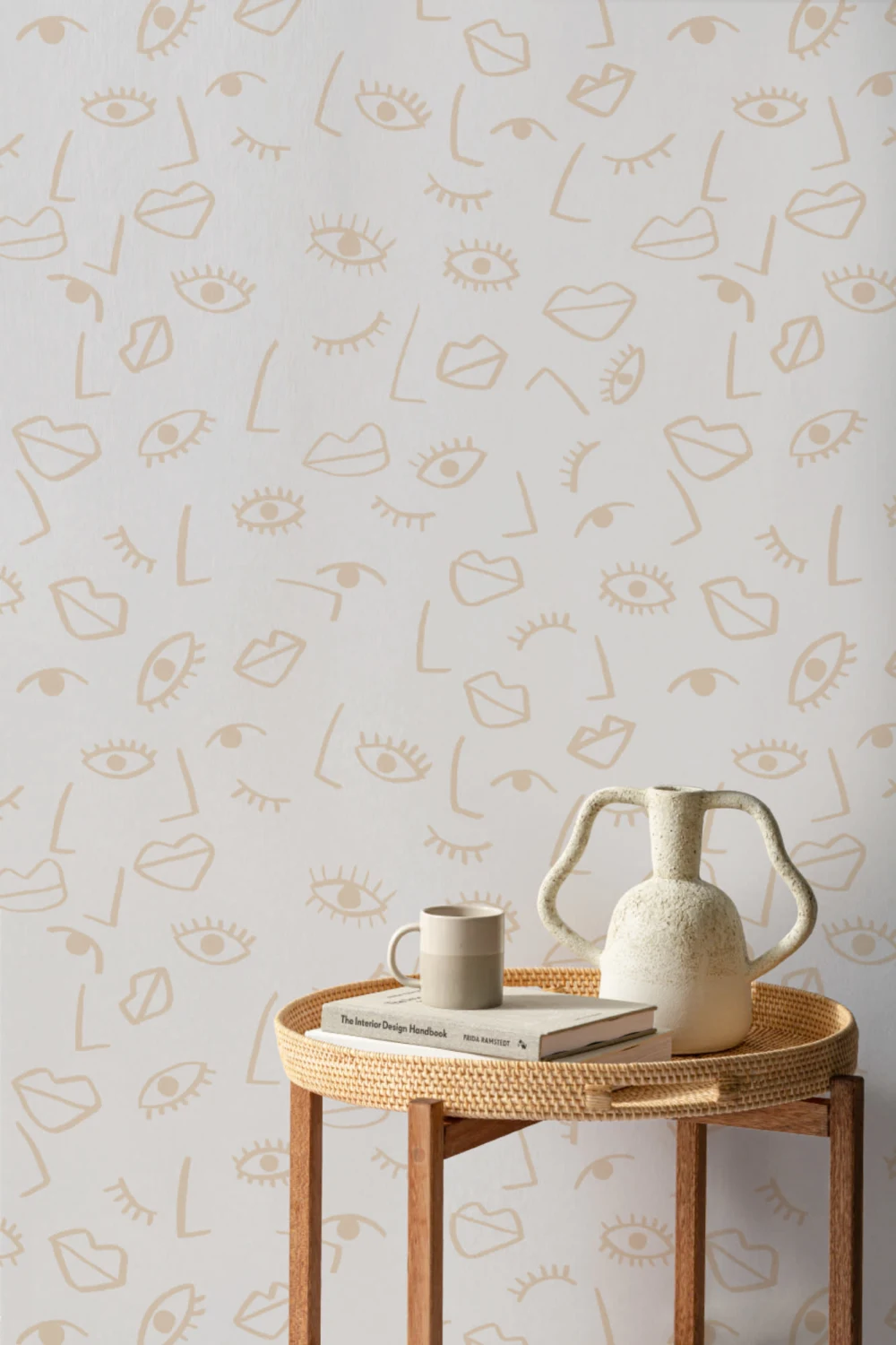 Nude Face Effect Wallpaper Mural