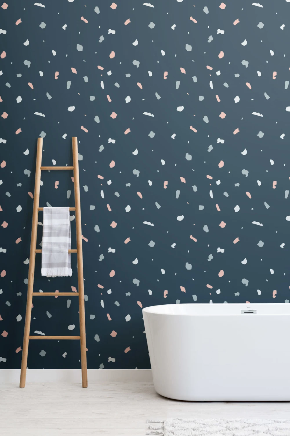 Dark Terrazzo Wallpaper Mural