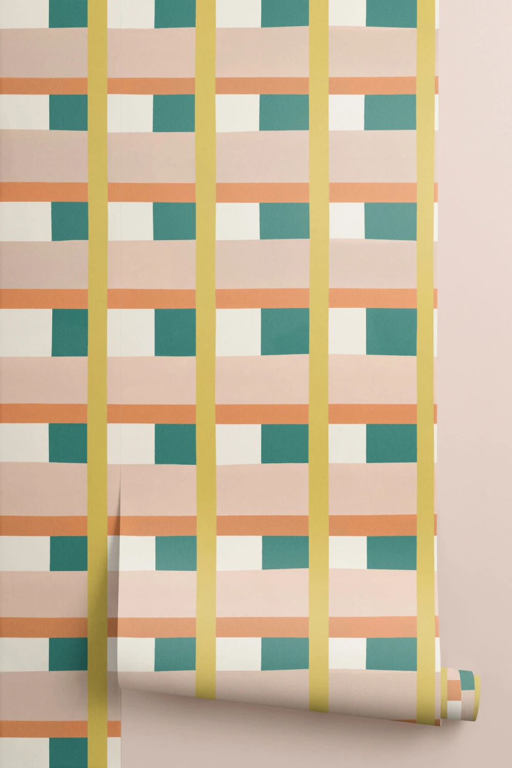 Colorful Abstract Checks Wallpaper