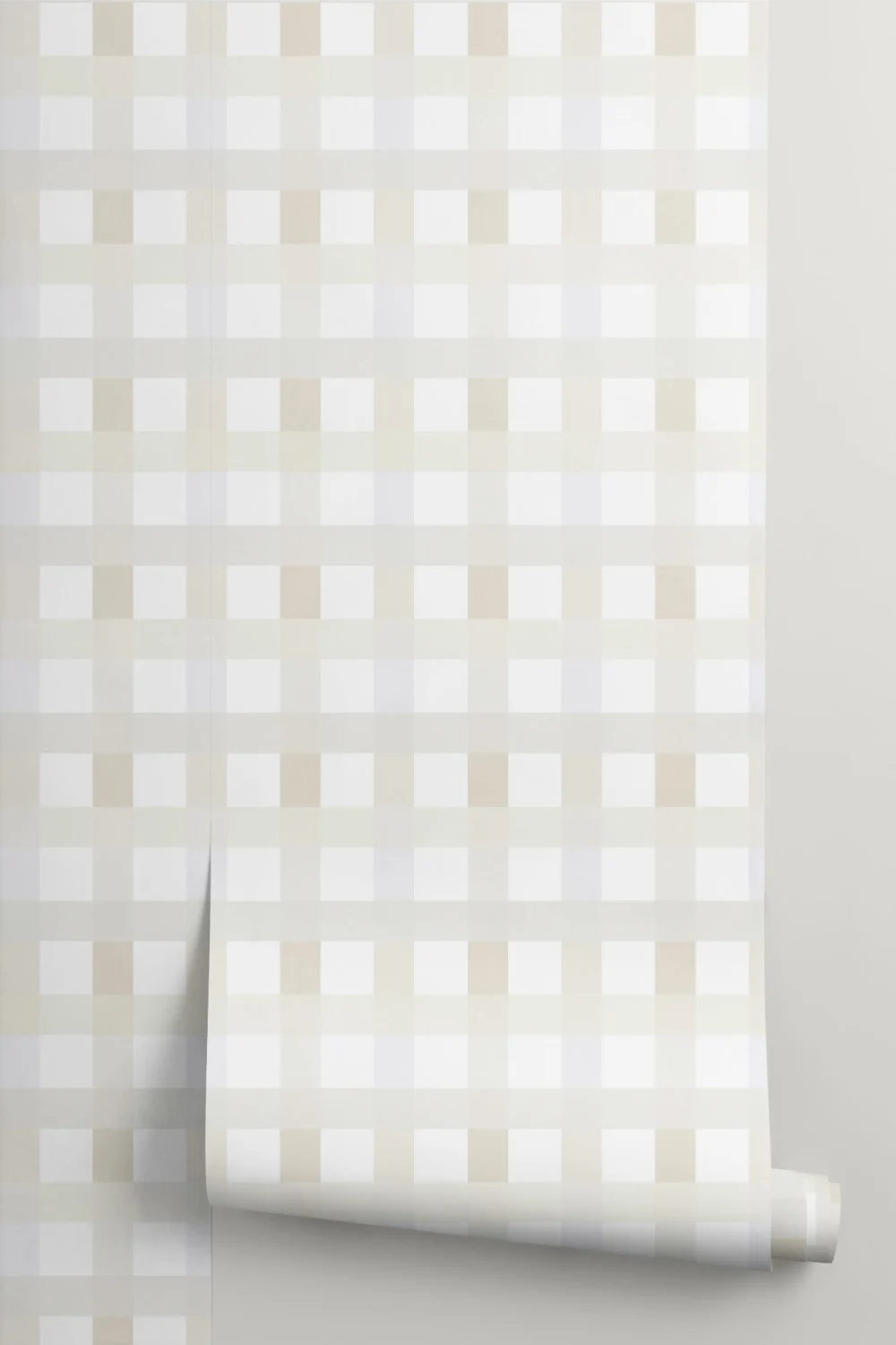 Licht Neutraal Gingham Behang