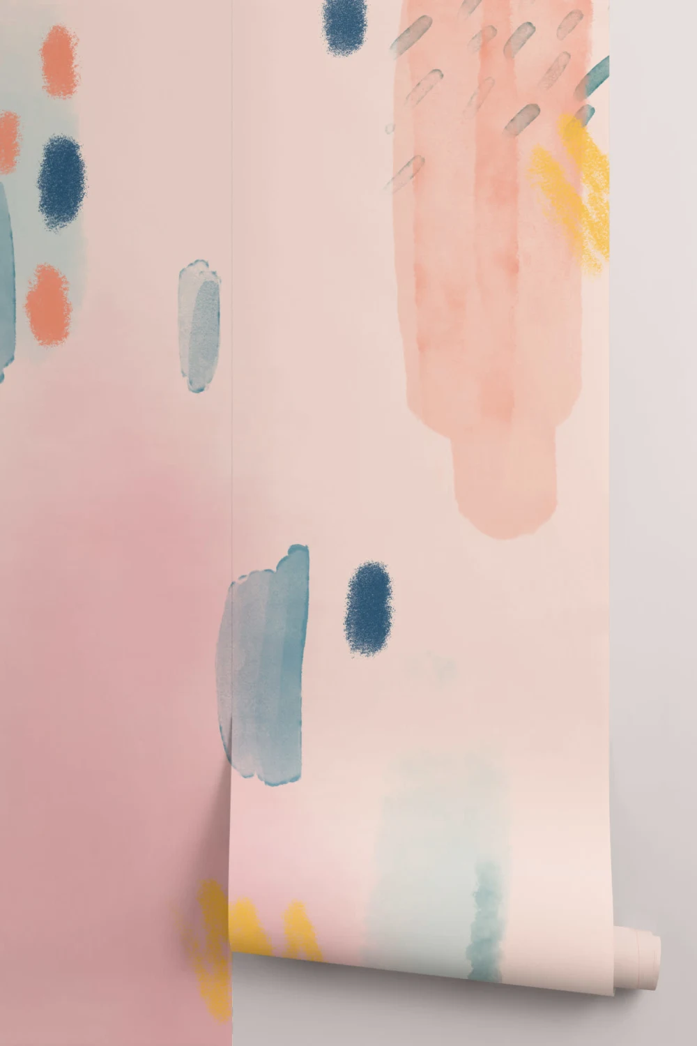 Monivärinen Paint Brush Strokes Abstrakti kuvatapetti