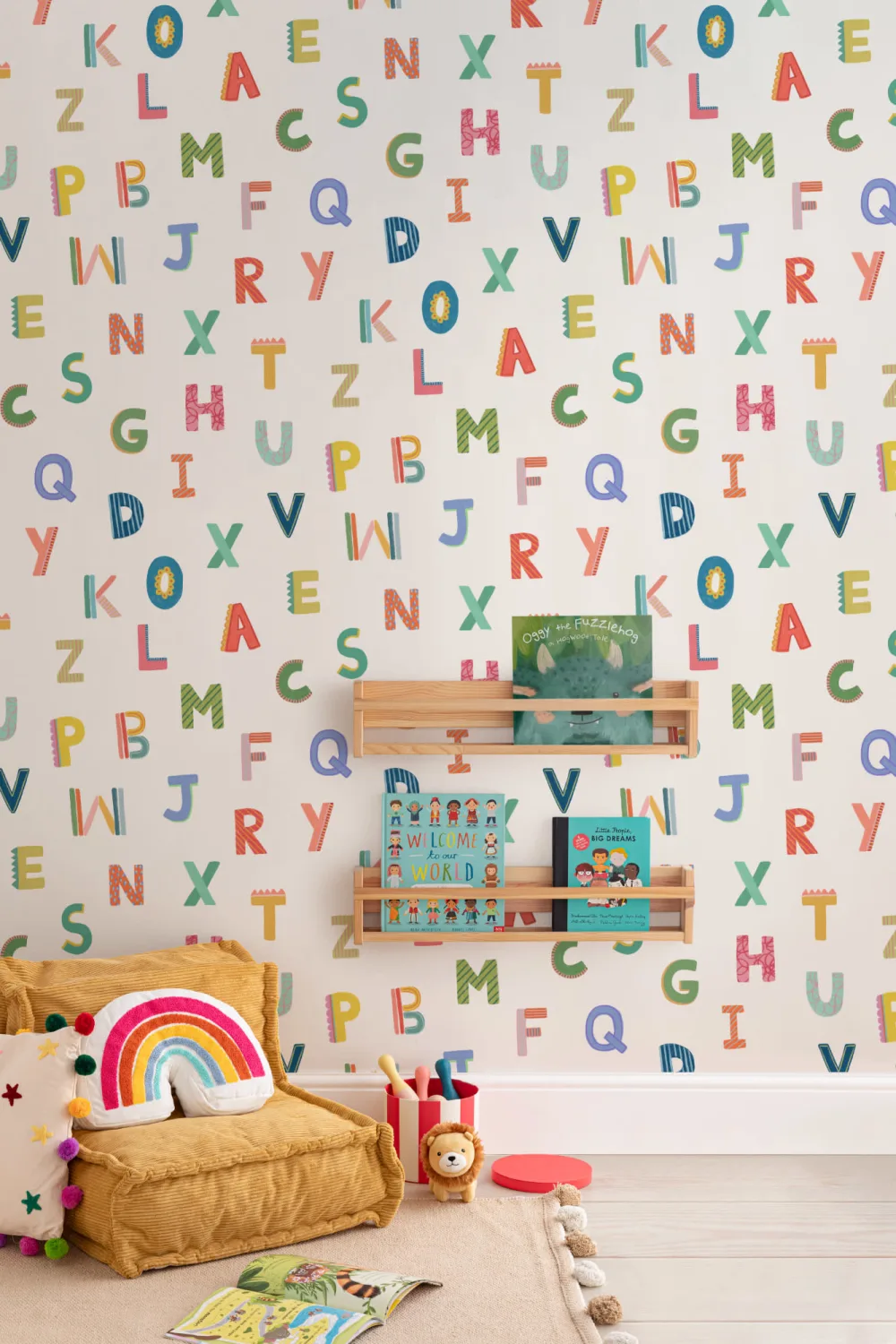 Colorful Kids Alphabet Wallpaper