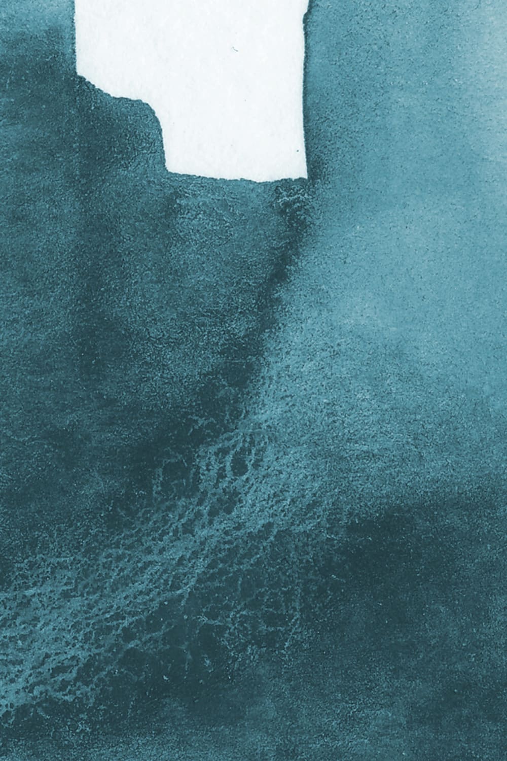 Wintertaling rivier aquarel muurschildering