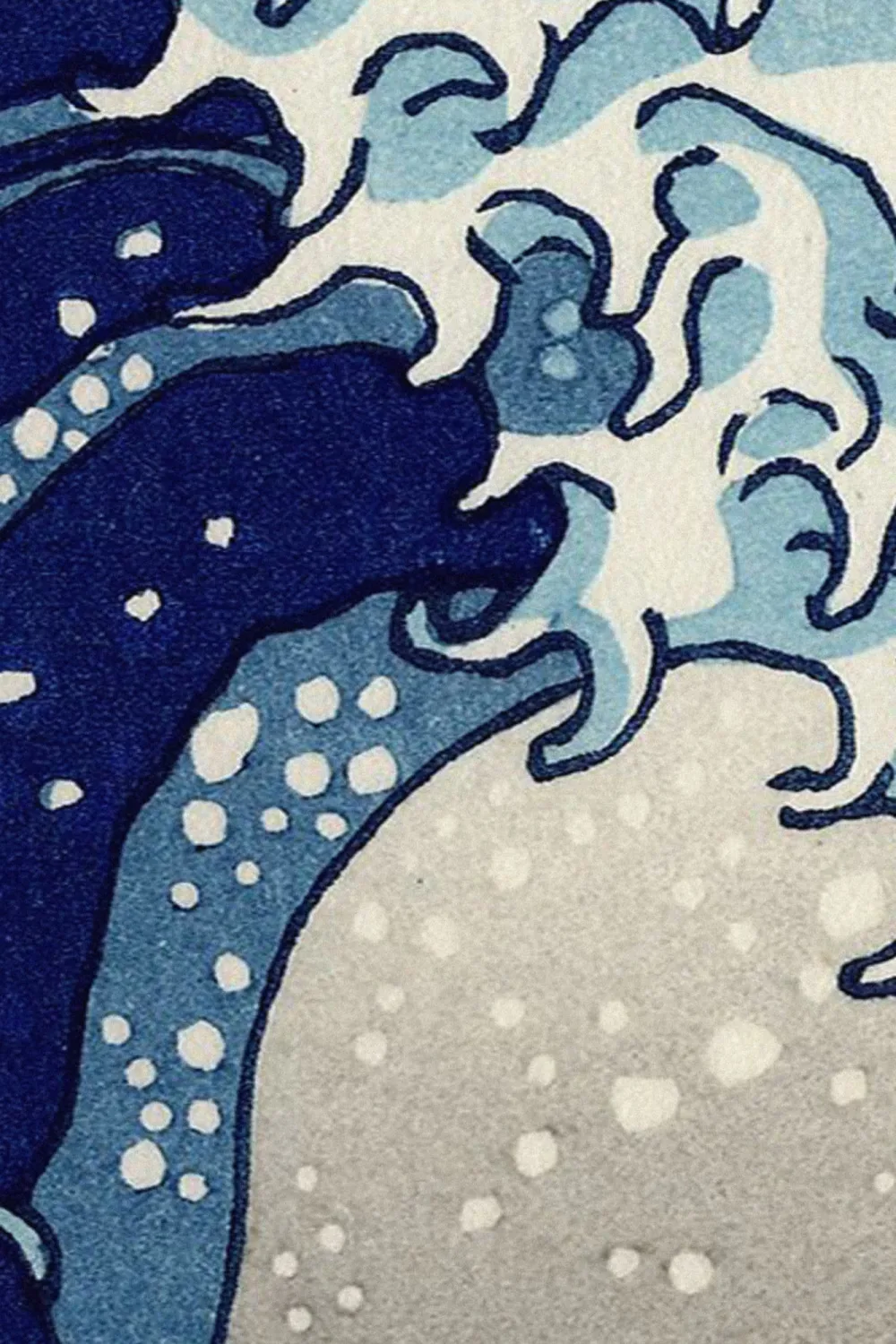 A Grande Onda ao largo de Kanagawa por Hokusai Wallpaper Mural