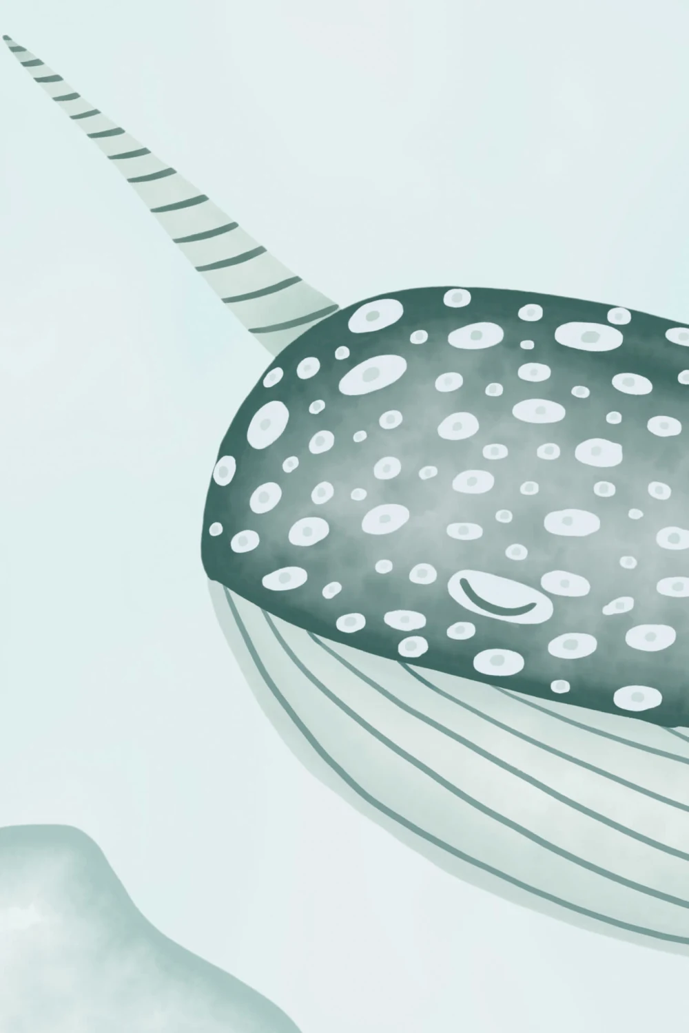 Copii Underwater Ocean Scena acuarelă Wallpaper Mural