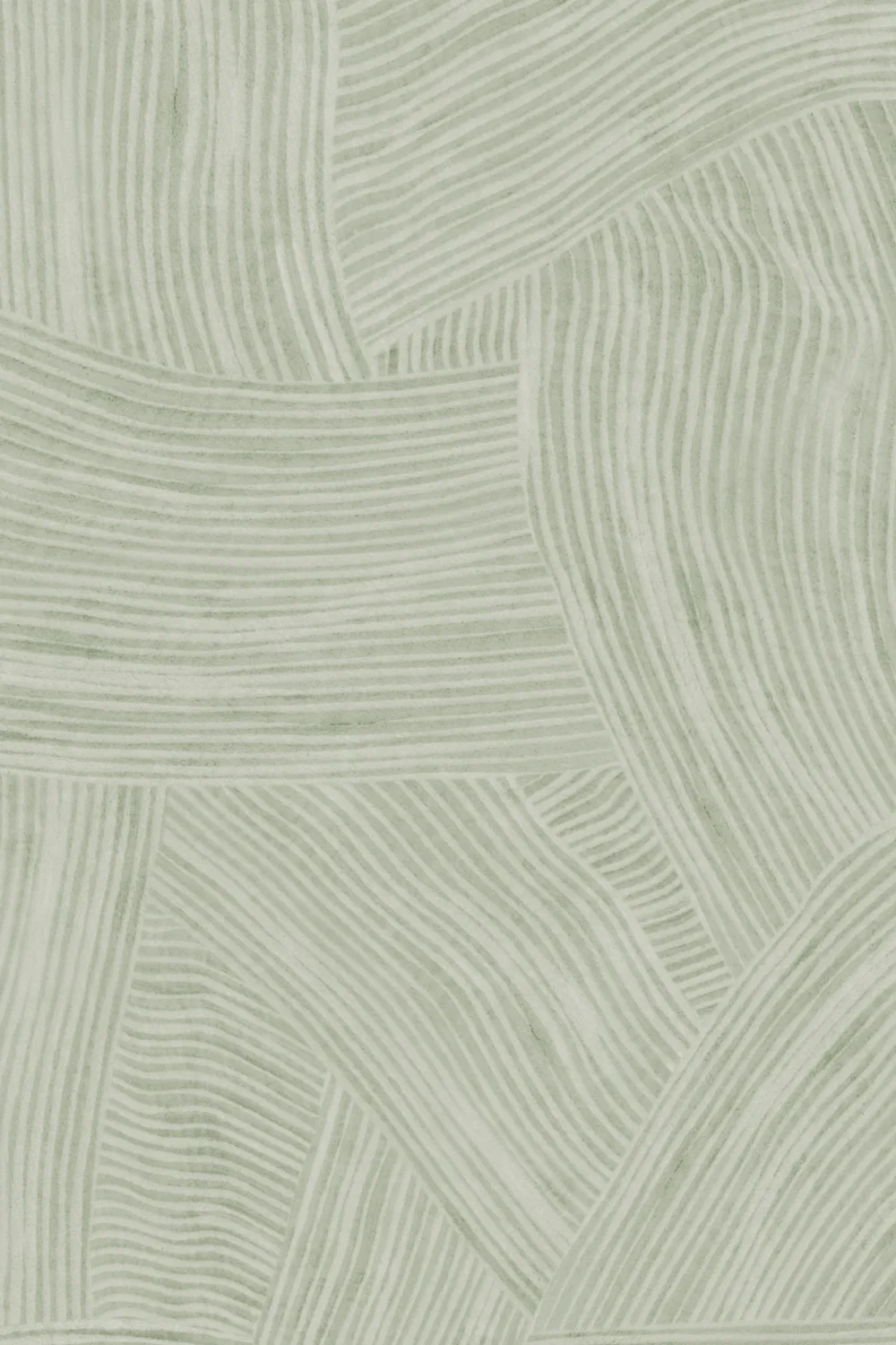 Carta da parati verde a strati con forme curve