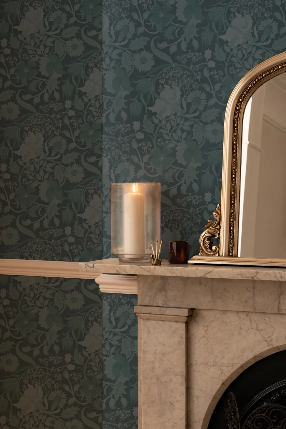 Tapet Floral Ciulin Vintage Albastru