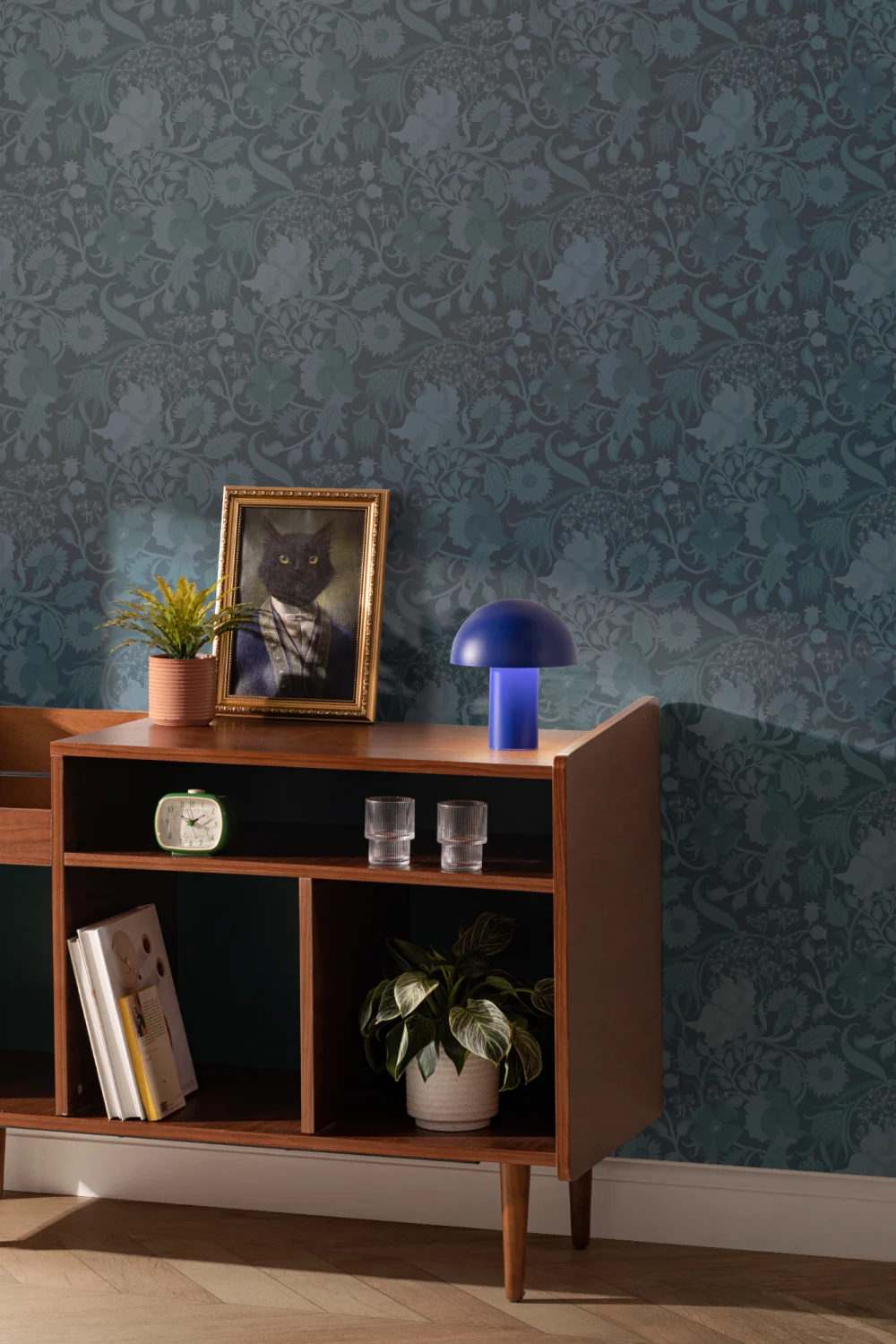 Tapet Floral Ciulin Vintage Albastru