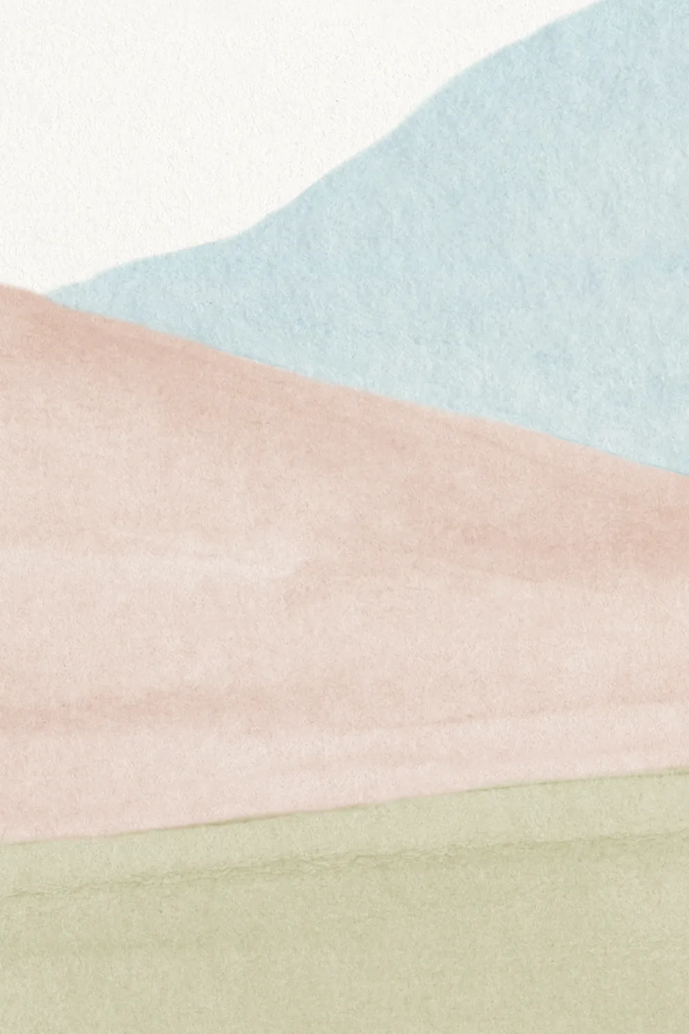 Pastel Watercolor Valley Landscape Mural