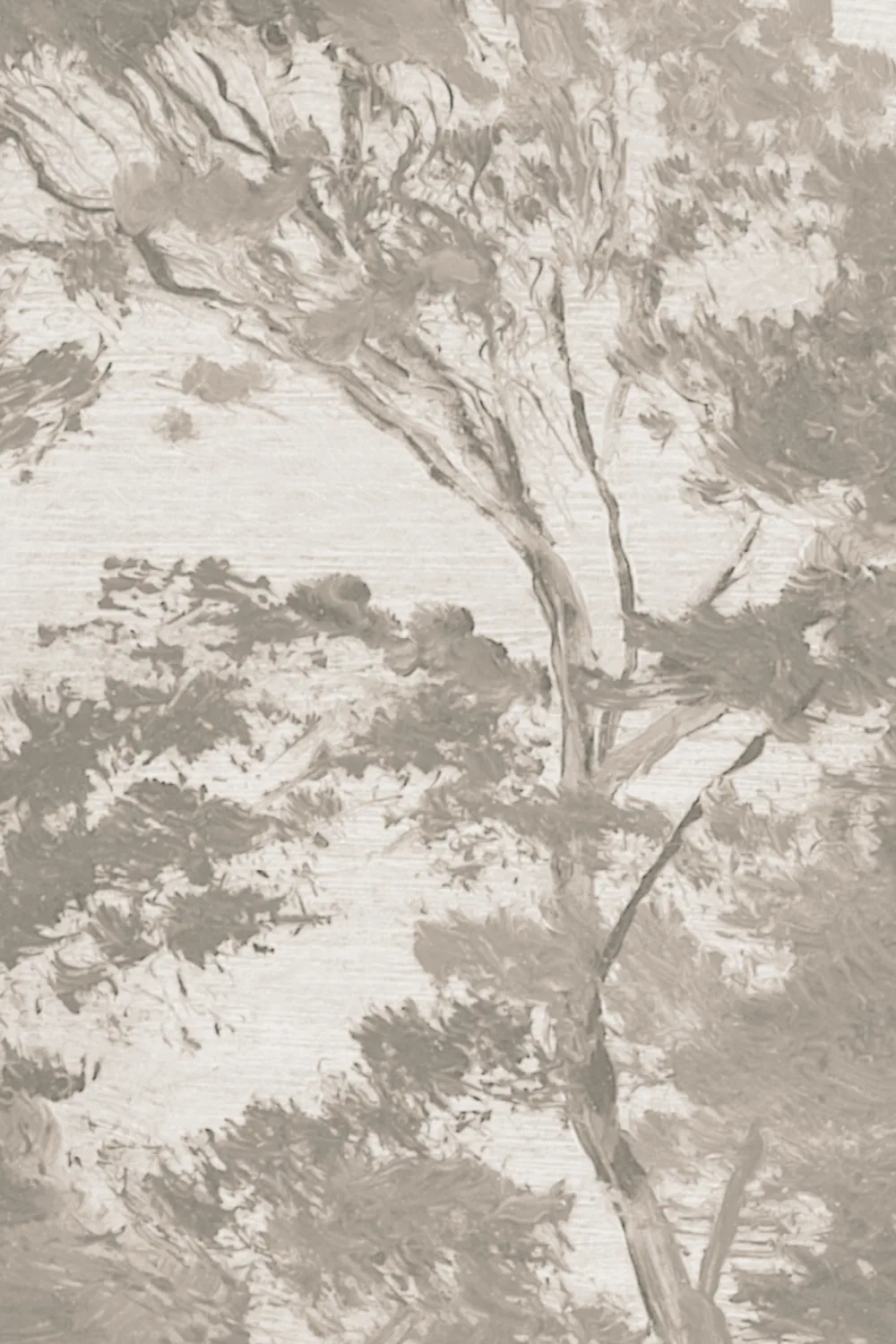 Neutral Danish Hills Landscape Painting Mural