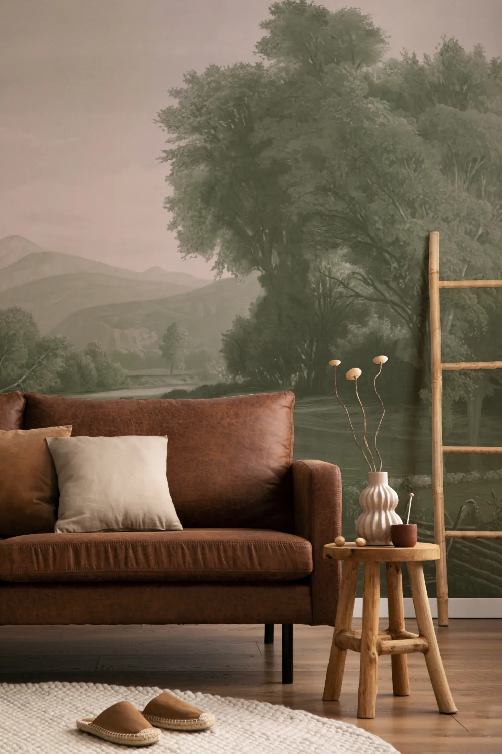 Mural de papel pintado Paisaje americano verde