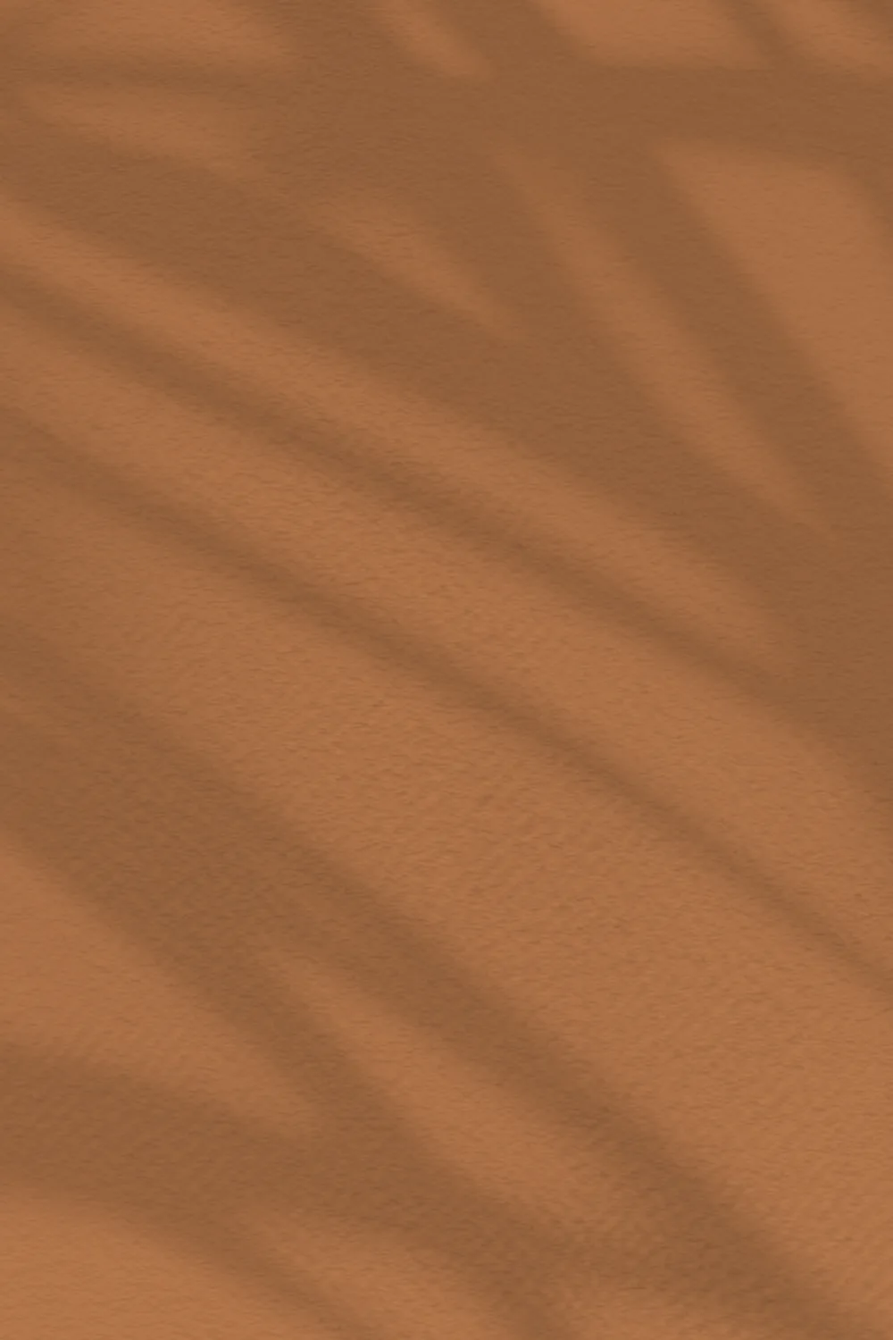 Terracotta Palm Leaf Shadow Mural