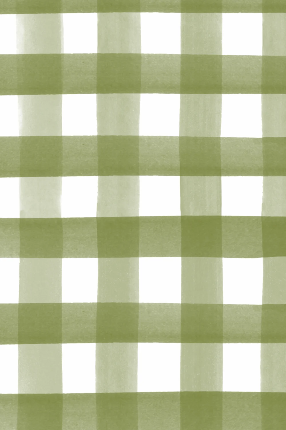 Mörkgrön akvarell Gingham tapet
