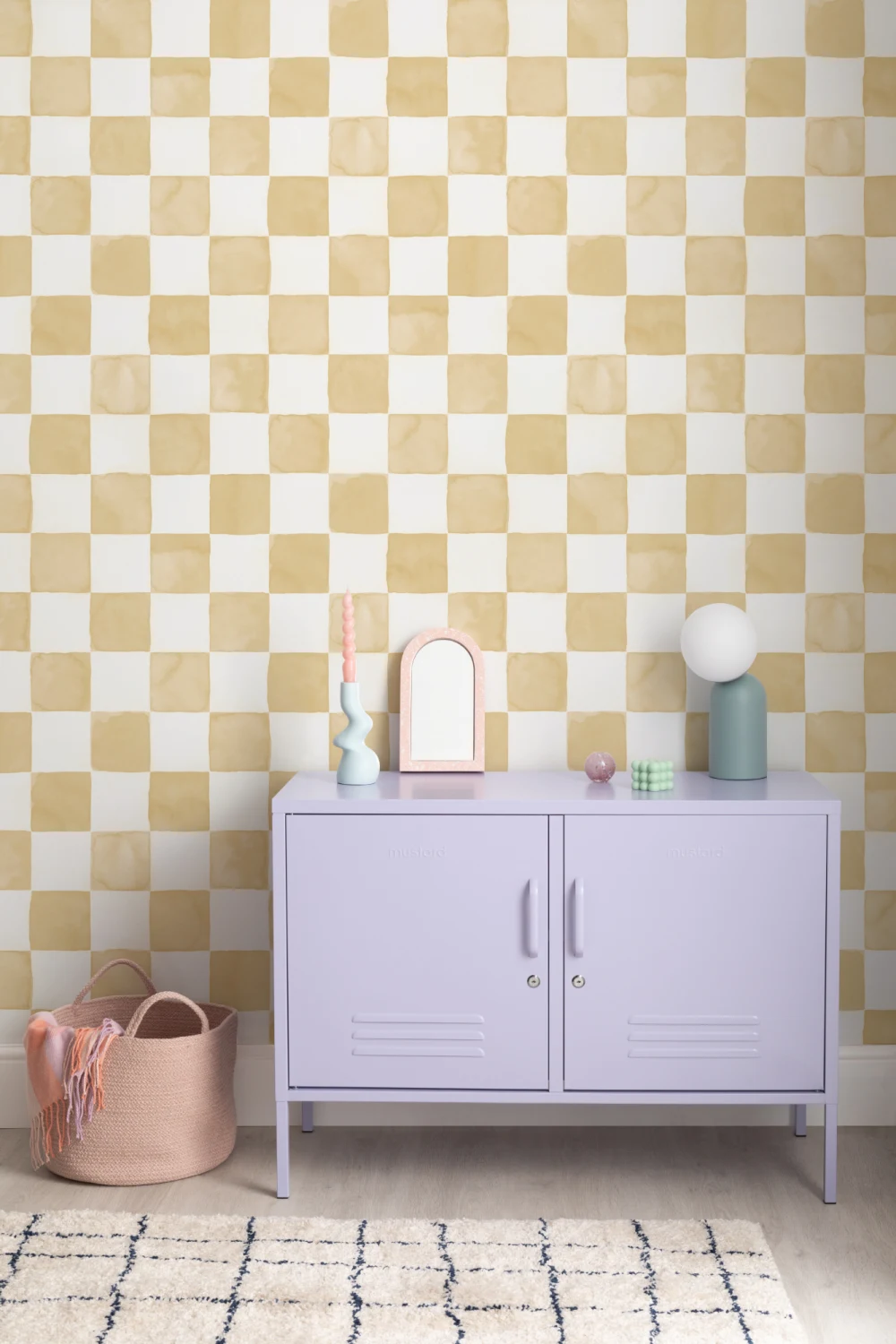 wallpaper yellow and white checkerboard