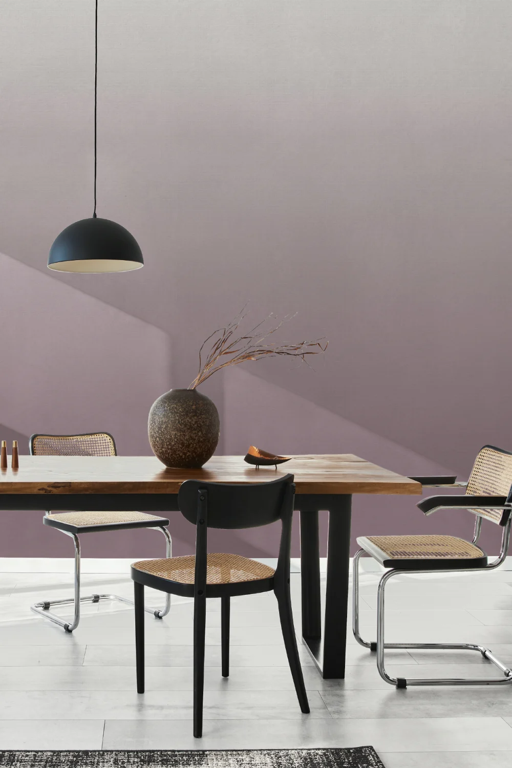 Plum Ombre Behang Muurschildering