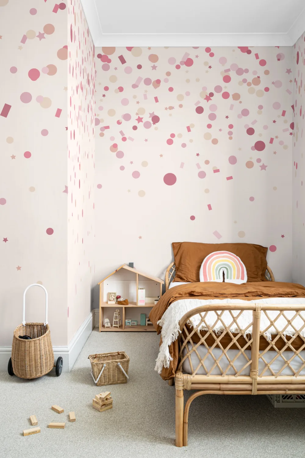 Pink Confetti Sprinkles Wallpaper Mural