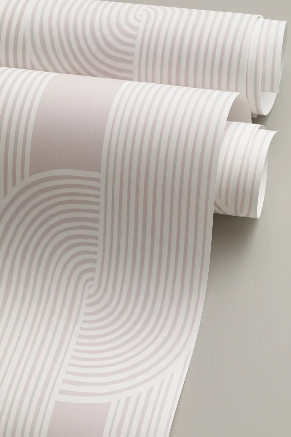 Neutral Calming Lines and Curves Repeat Pattern Wallpaper