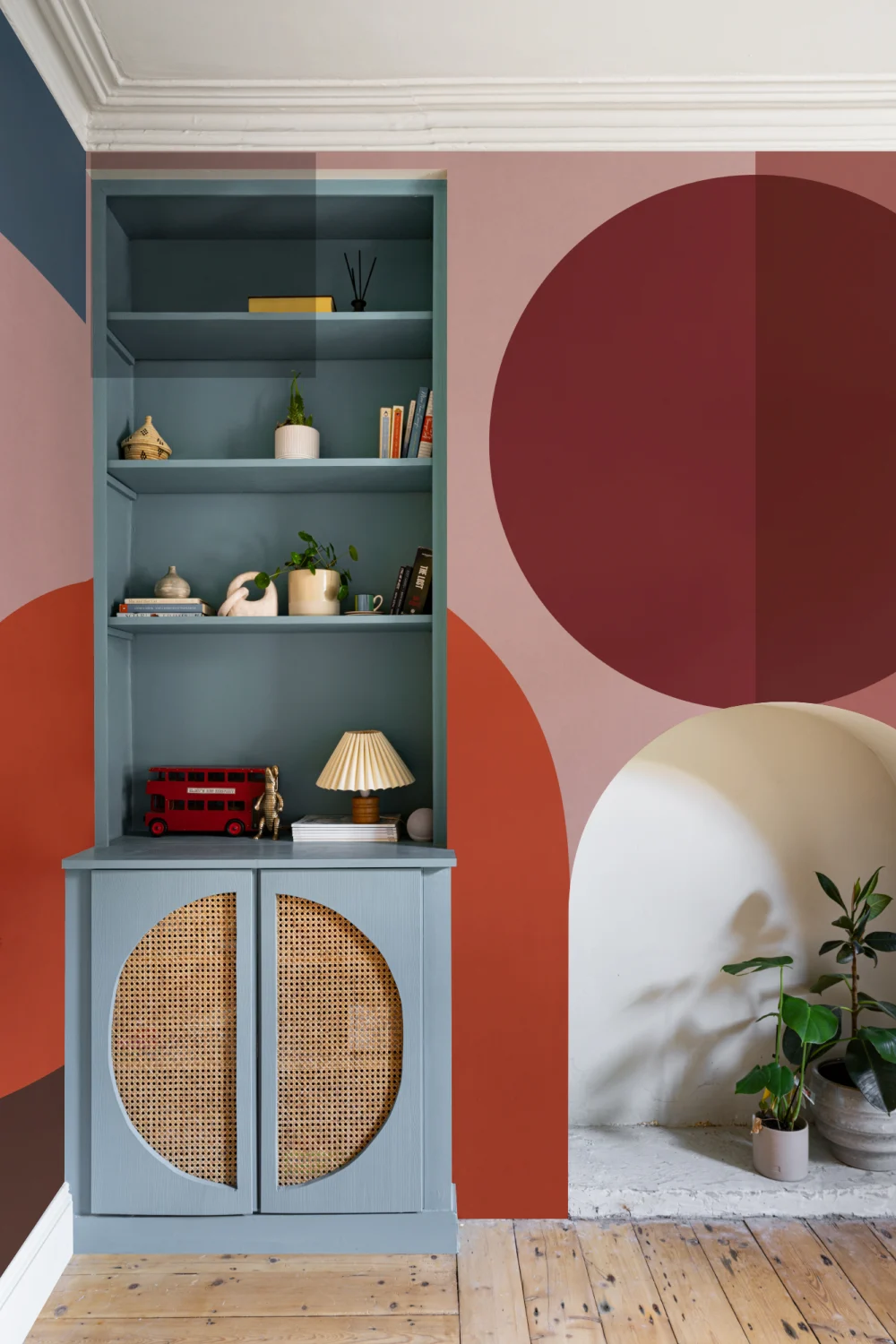 Kleurrijke Geometrische Vormen Modern Bauhaus Behang Muurschildering