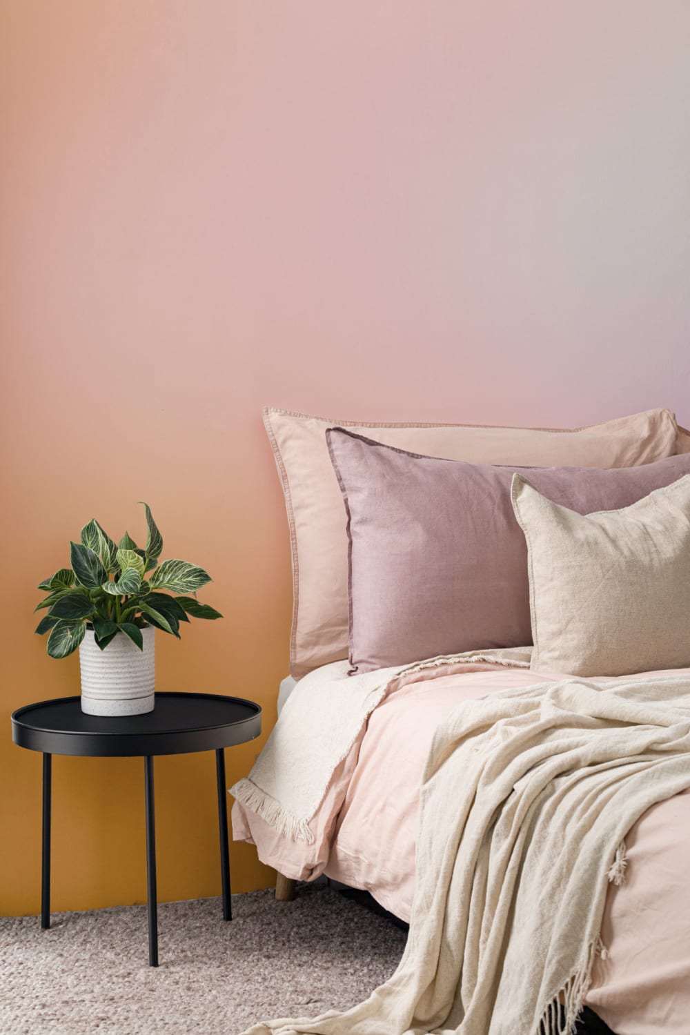 Orange and Pink Ombre Wallpaper Mural