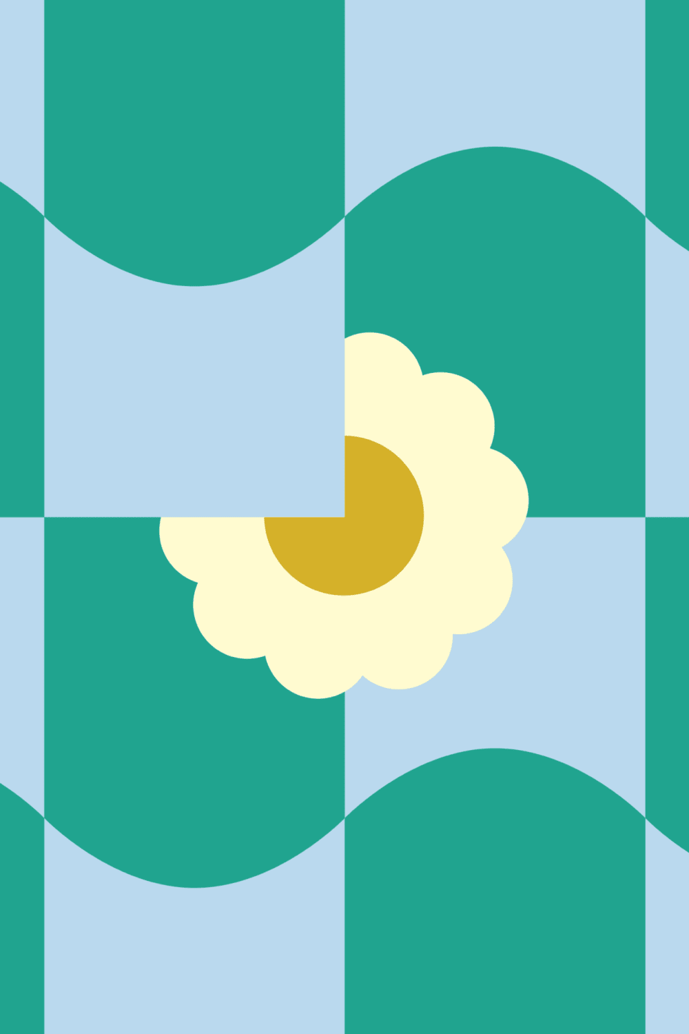 Elizabeth Olwen Petal Pop Green Wallpaper
