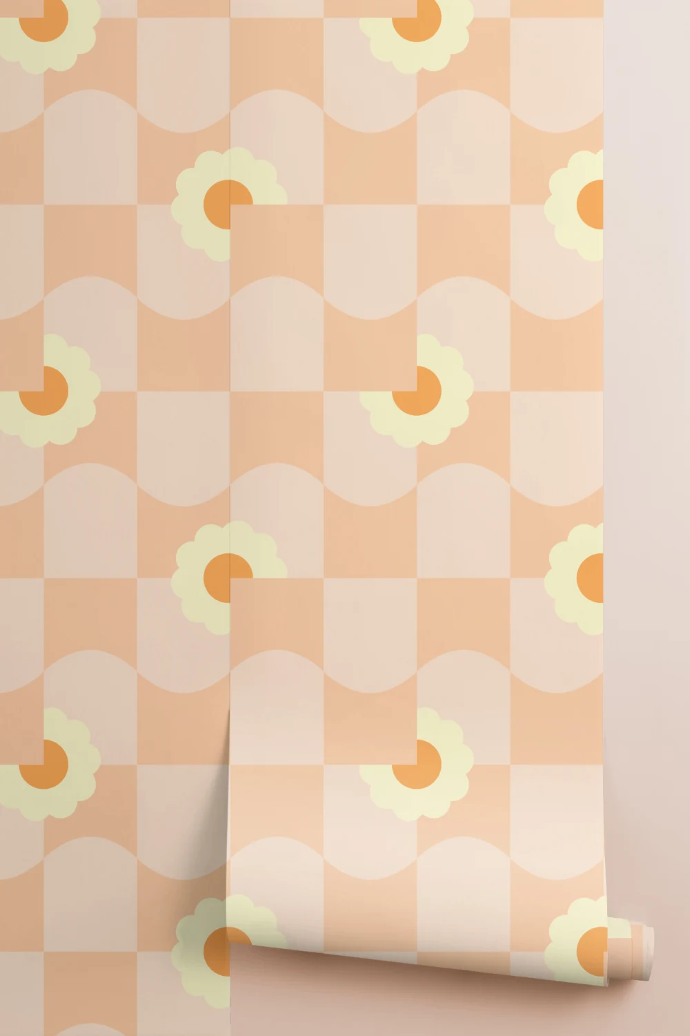 Elizabeth Olwen Petal Pop Peach Wallpaper