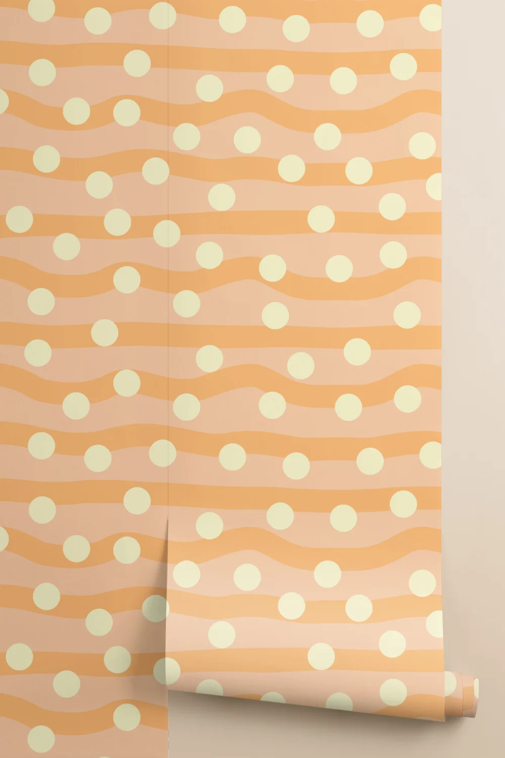 Elizabeth Olwen Polka Pop Orange Mural