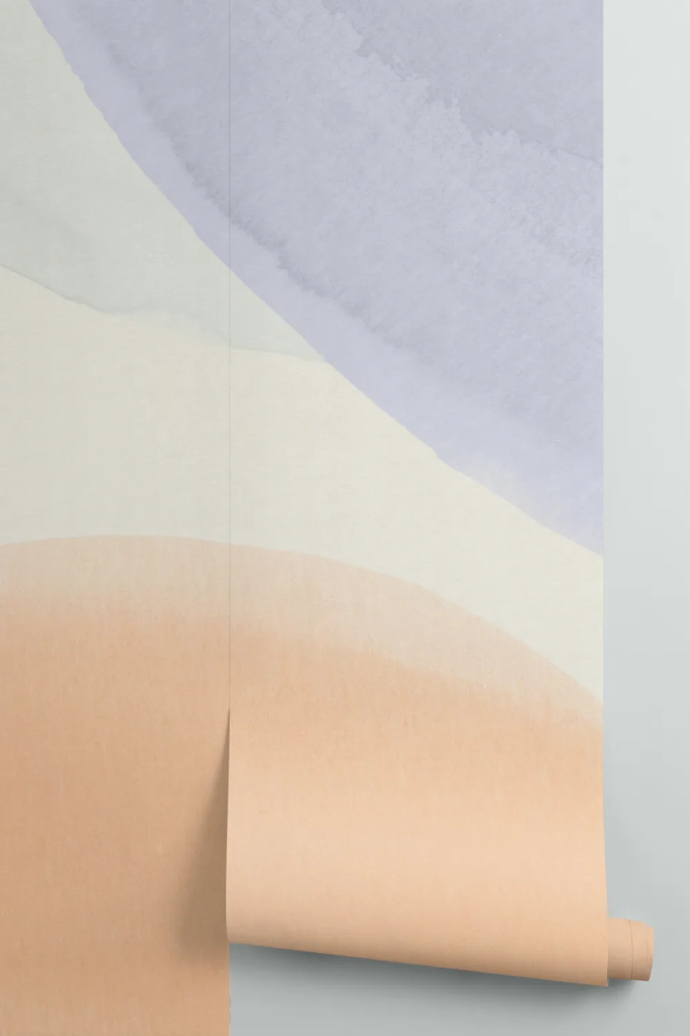 Bright Calming Watercolor Shapes Abstract Mural