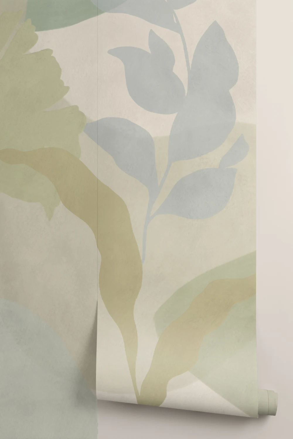 Papier peint panoramique de feuillage tropical abstrait vert
