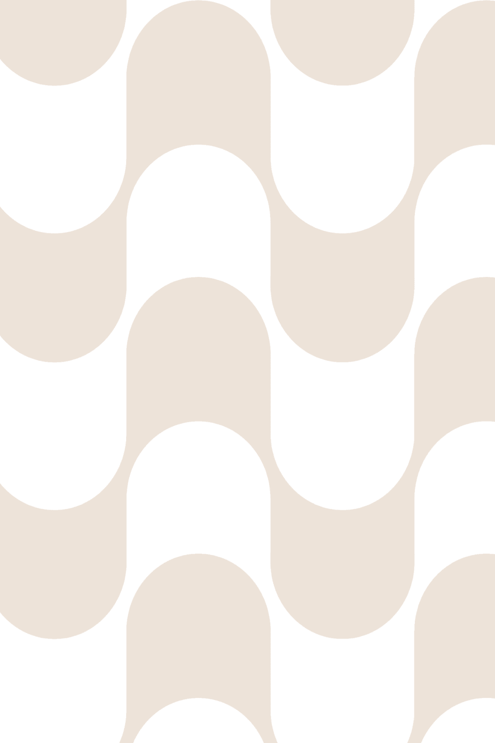 Neutral Retro Wavy Striped Wallpaper