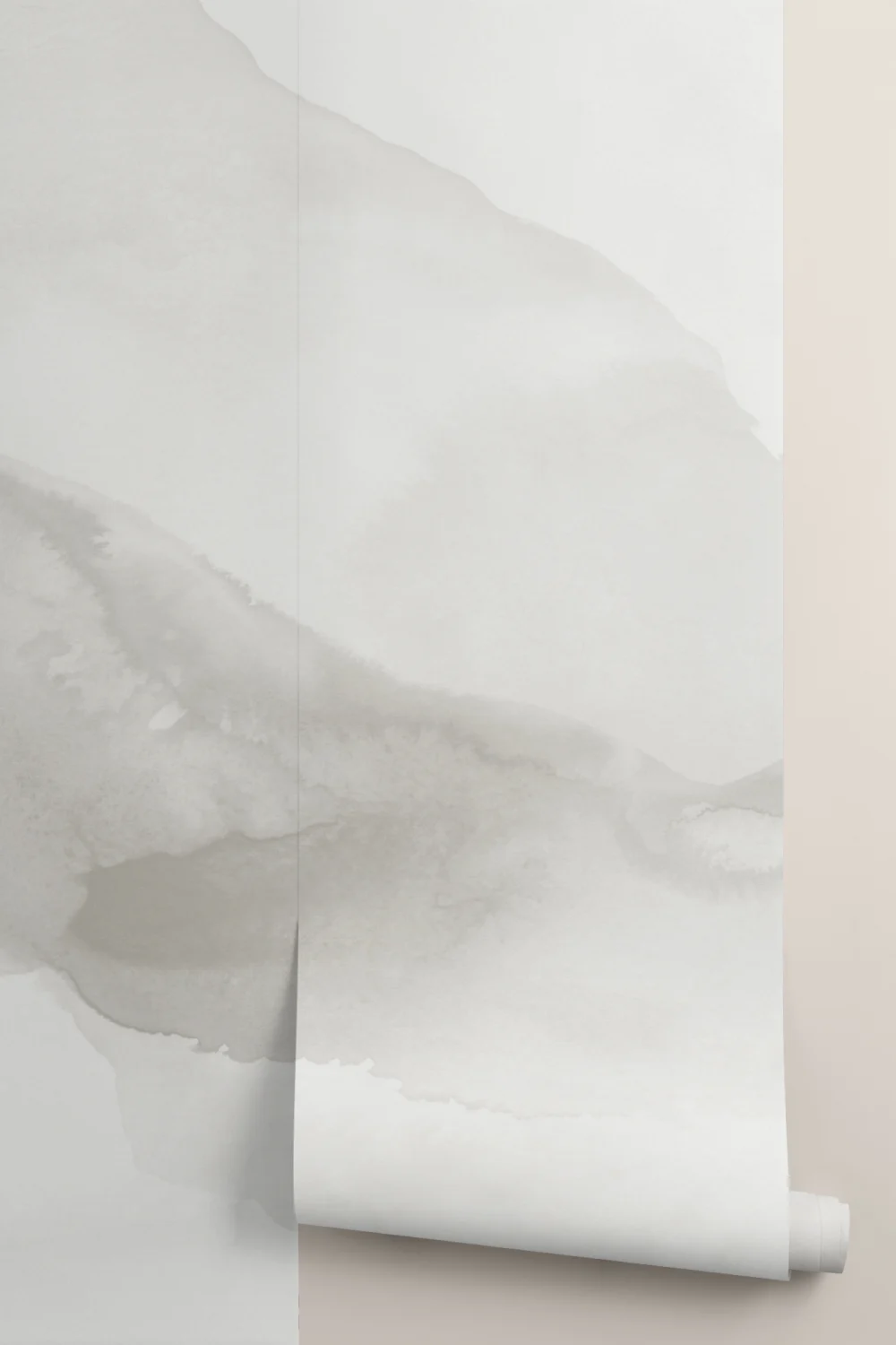Beige bølgete abstrakt akvarell fototapet
