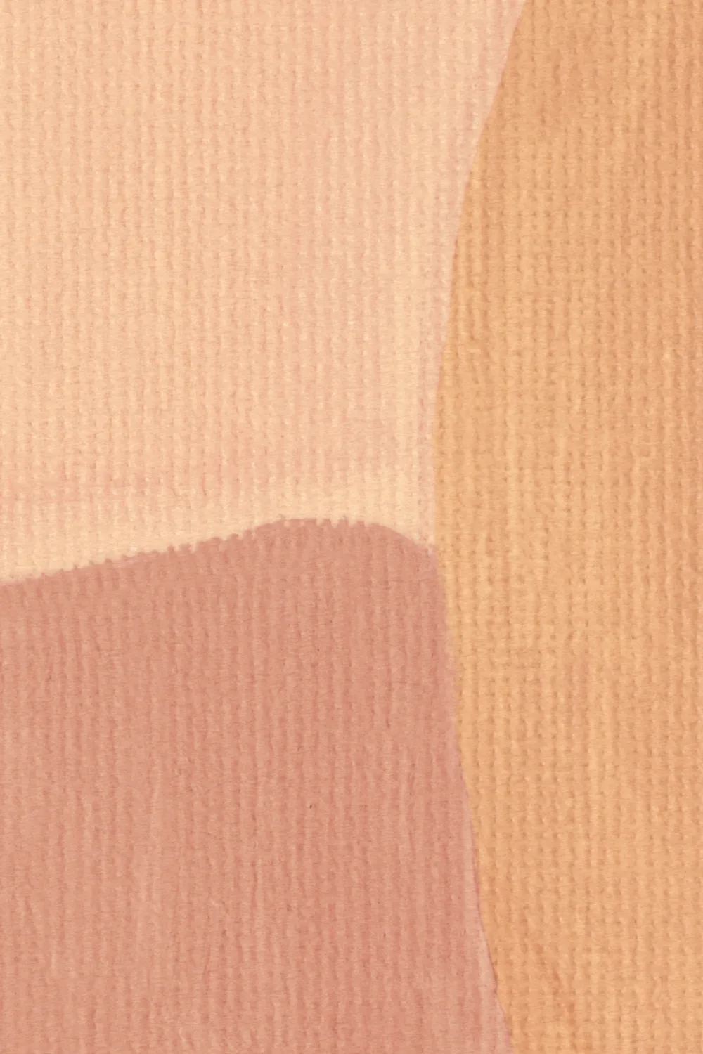 Painted Abstract Shapes Mural in Warm Neutrals