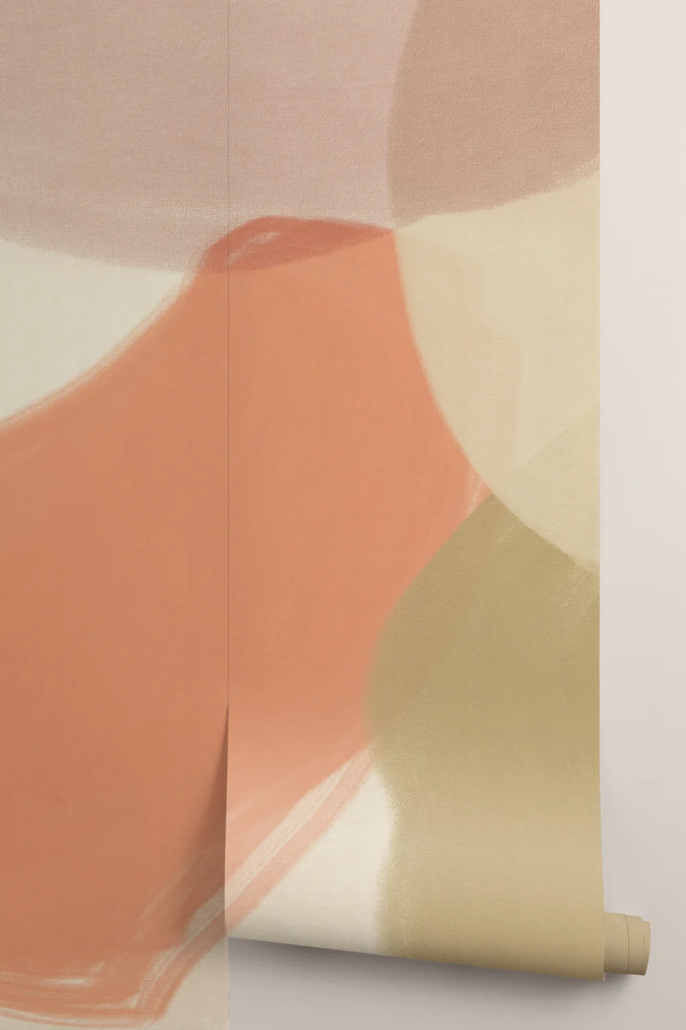 Hand Painted Abstract Organic Shapes Mural