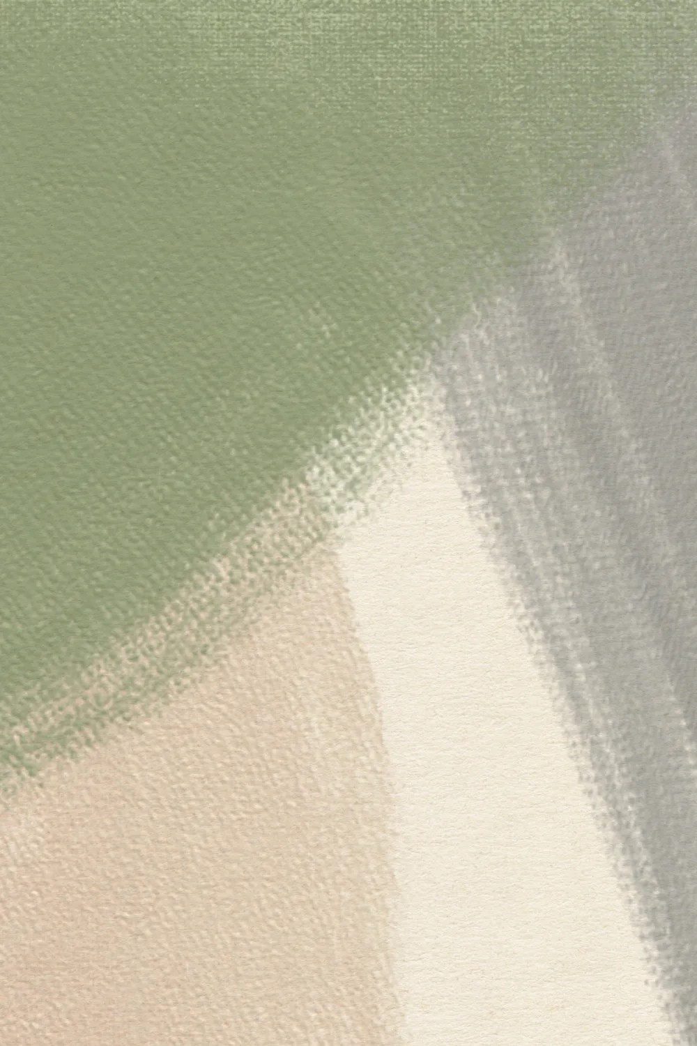 Organic Abstract Shapes Mural in Soft Neutrals