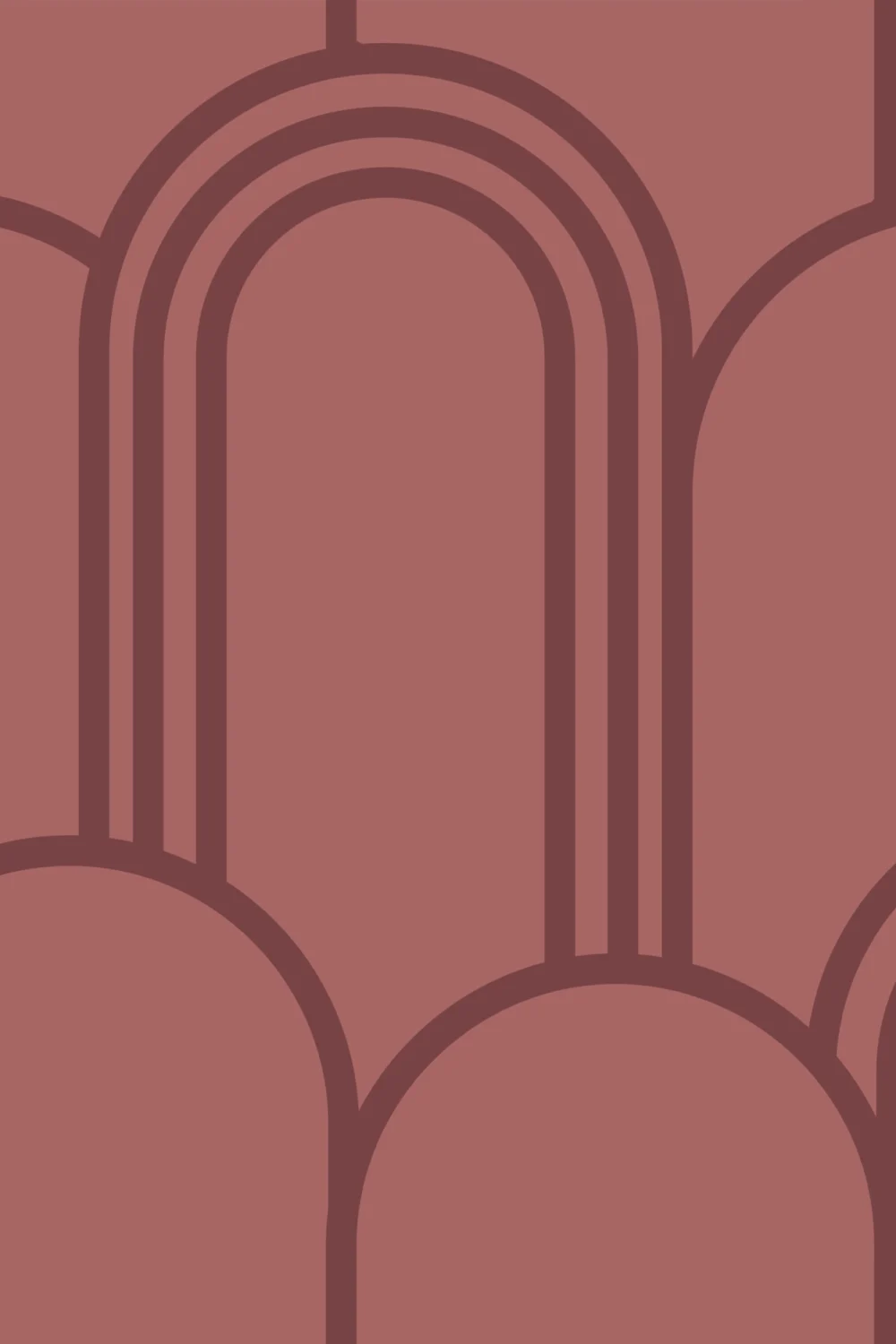 Papier peint à motif répétitif d'arche Art déco rose