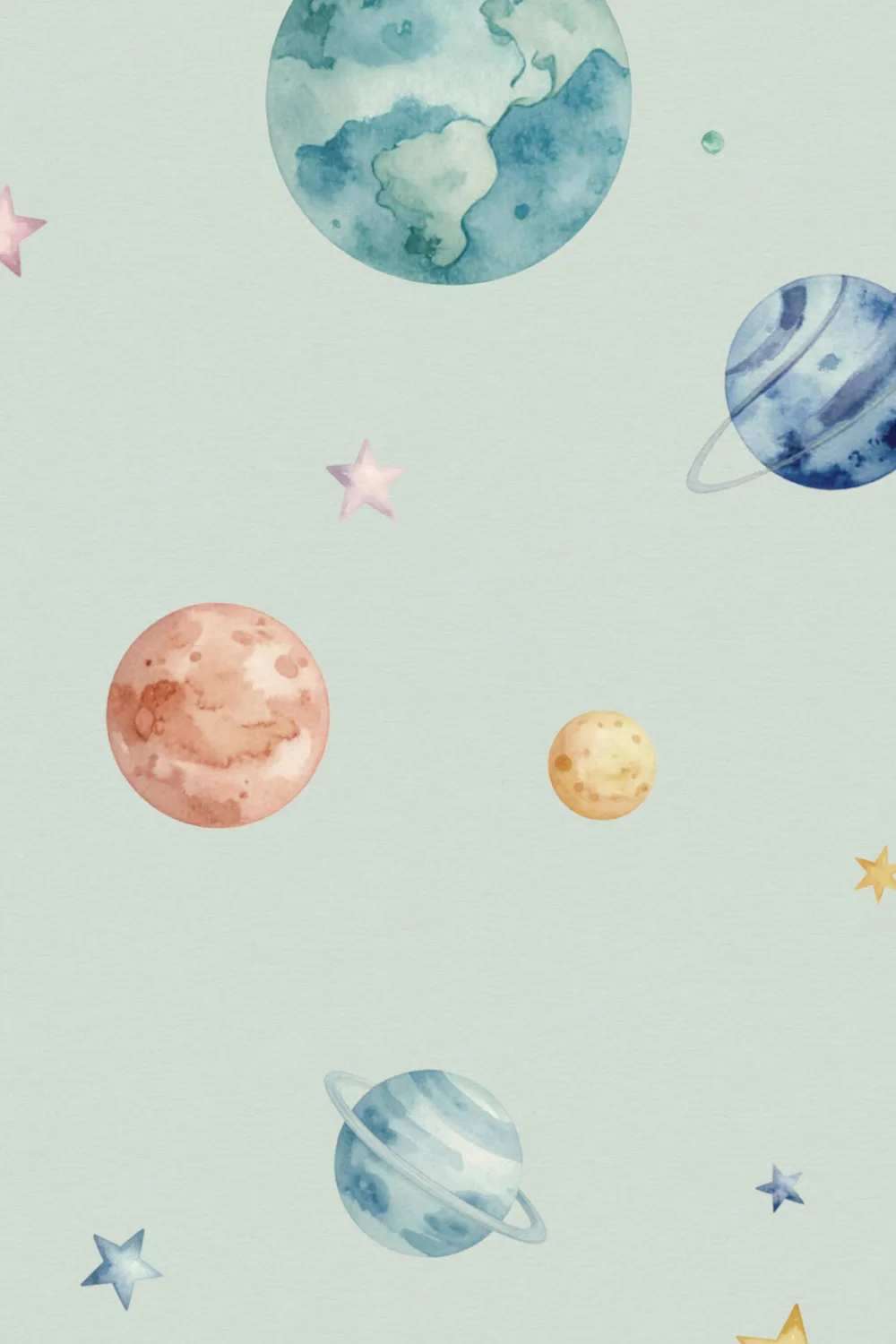 Wonder Blue Celestial Kids' Space Adventure Mural-tapeter