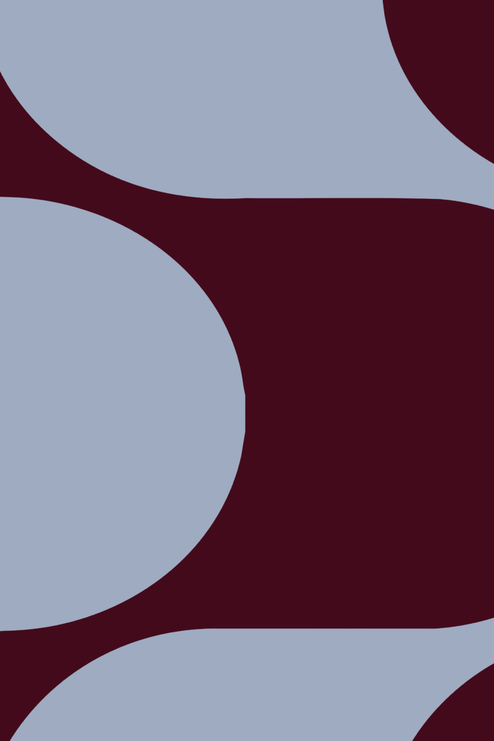 Blue And Burgundy Retro Geometric Pattern Mural