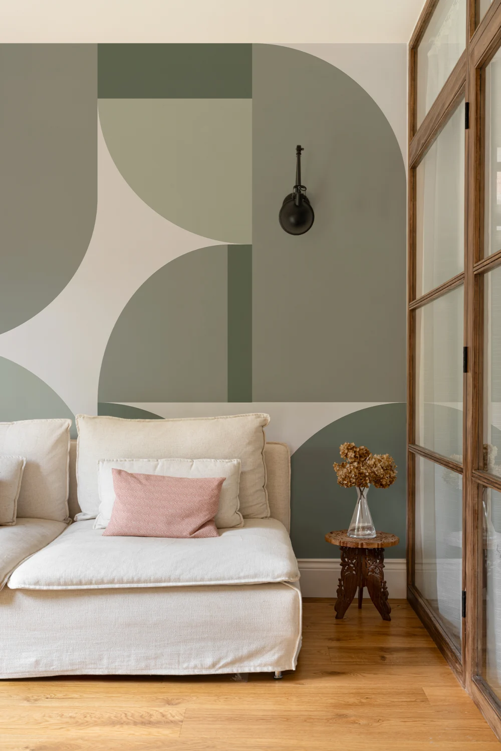 Green Geometric Contemporary Abstract Wall Mural