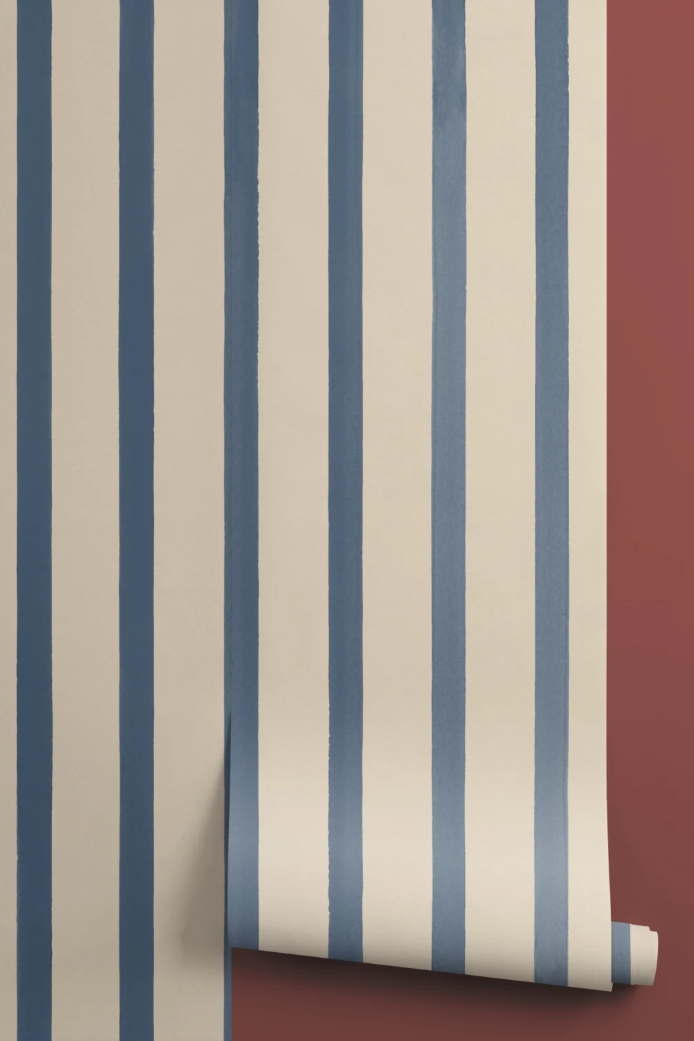Elegant Blue Striped Pattern Wall Mural
