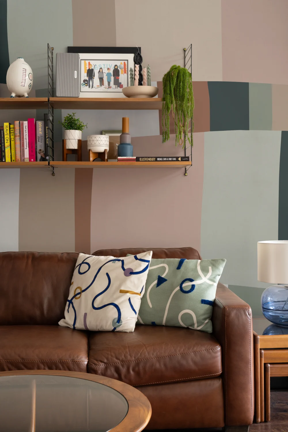 Pastel Colour Block Stripes Wallpaper Mural