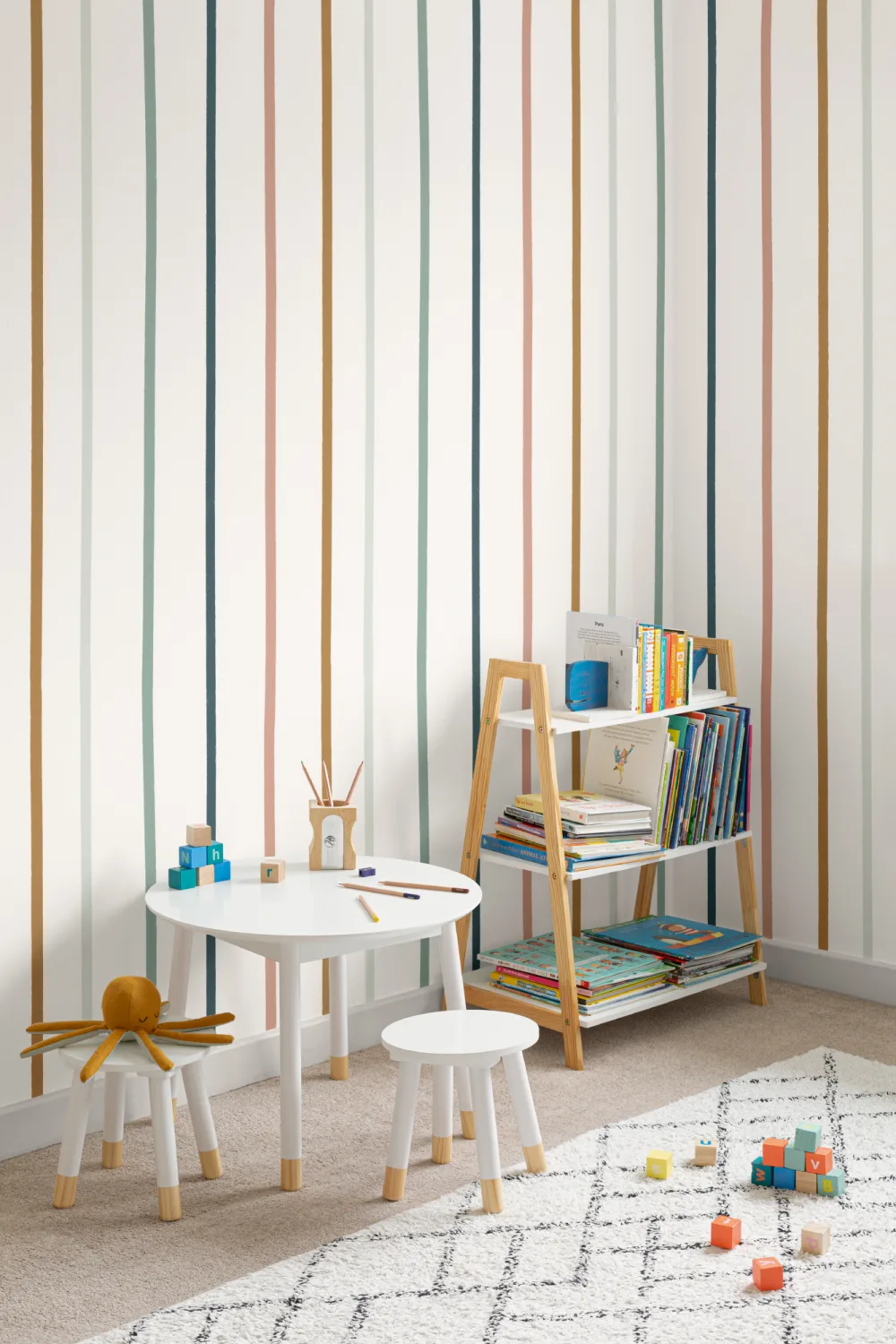 Earthy Vertical Rainbow Wallpaper