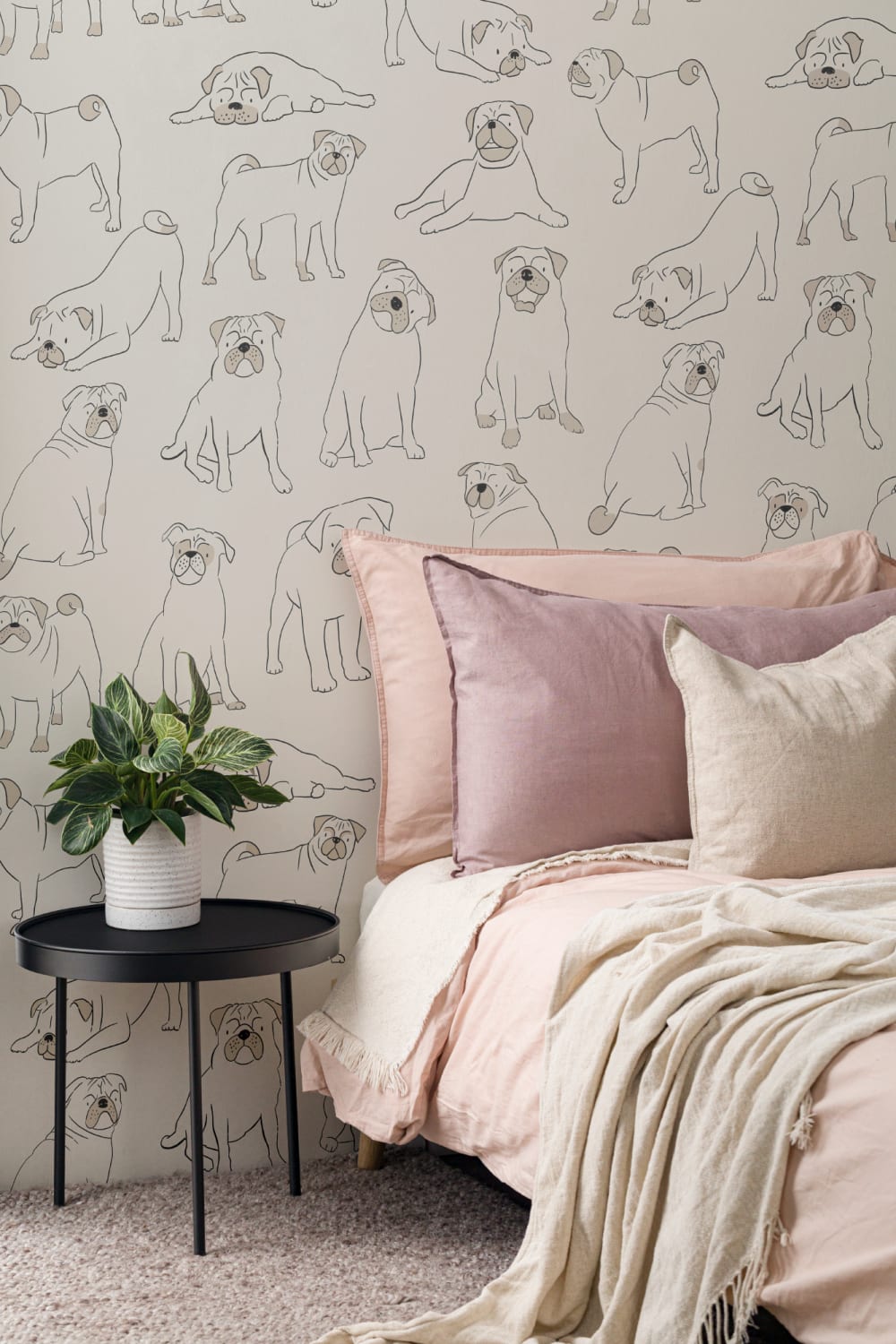 Pug model de câine Wallpaper Mural